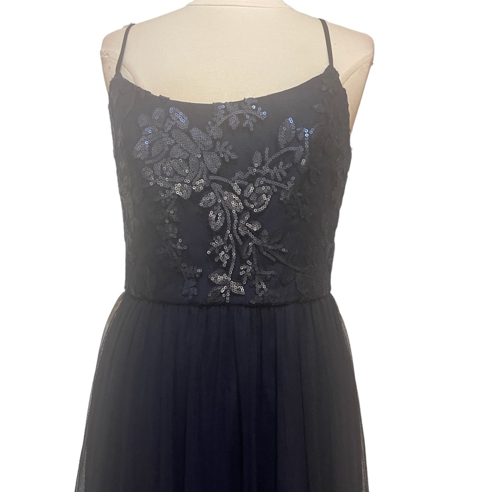 - Amsale  Sequin Embroidery Tulle Long  Party/ Evening Dress Size 10